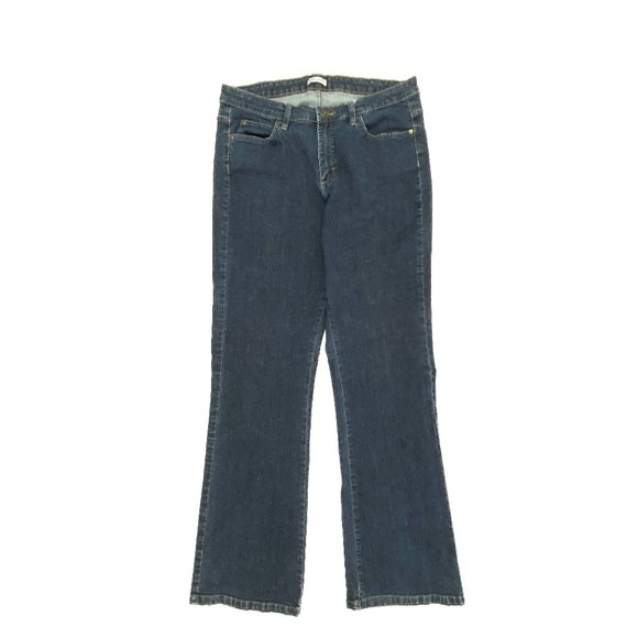 Lee Denim - Lee Lower on the Waist Bootcut Women' s size 14 Dark Wash Blue denim   Great Con